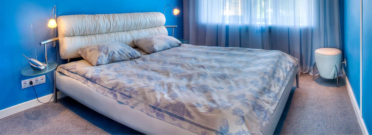 Dormitorio moderno color azul
