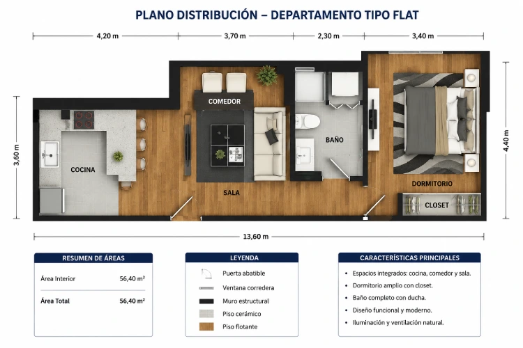 Departamento Tipo Flat