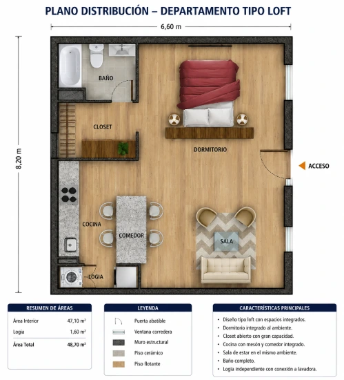 Departamento Tipo Loft